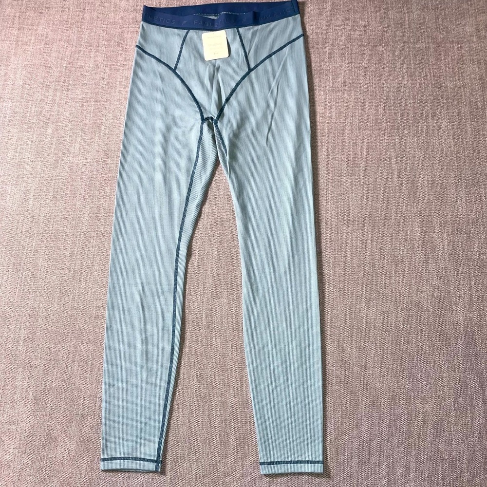 Fabletics Leggings Womens Large Arctic Wave‎ Stretch Waffle Knit High Waisted